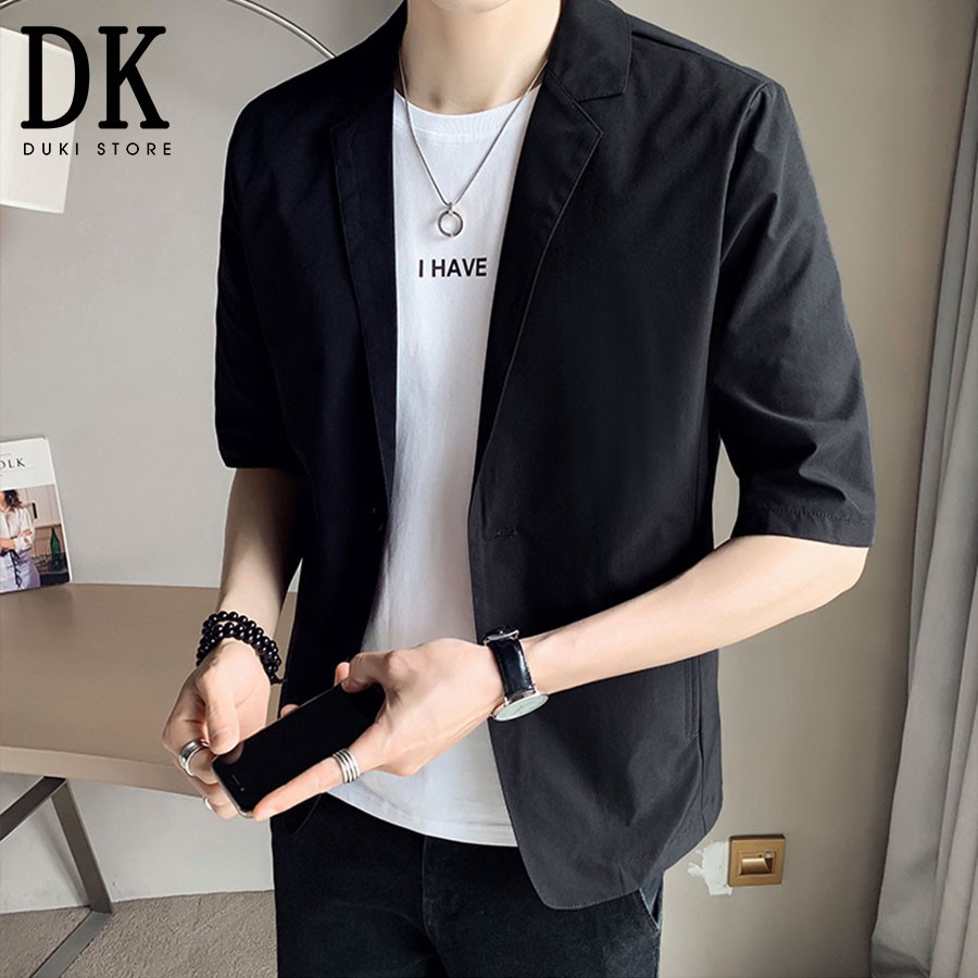 Áo khoác blazer nam ngắn tay ,áo vest nam balzer nam phong cách Hàn Quốc LZB0012 - DUKI STORE
