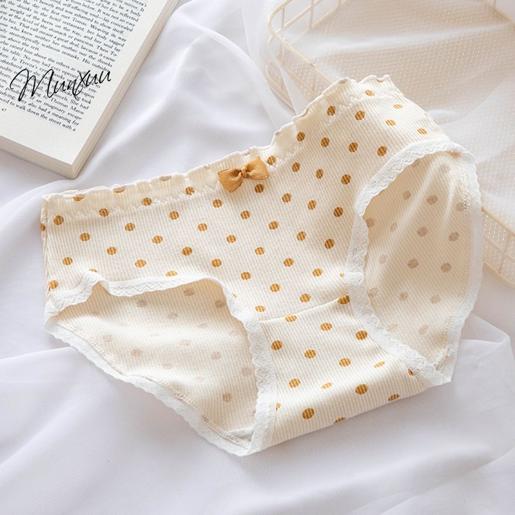 Quần lót nữ Cotton hình dễ thương Munxuu, chất liệu mềm mại co dãn thoáng khí - QC91