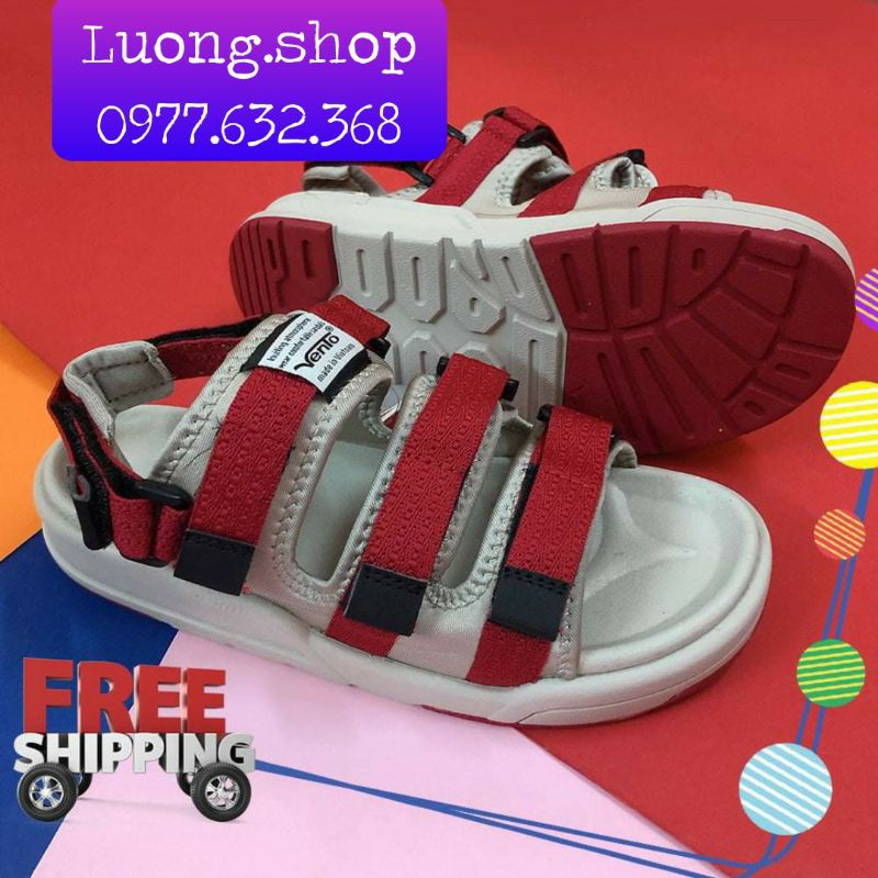 (Fullbox)Dép Sandal Vento SD1001 màu Đen trắng (size 36-43)