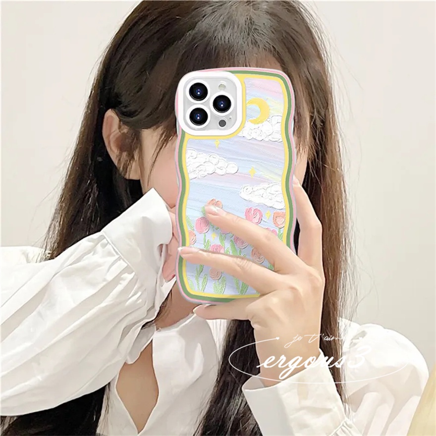 Ốp Điện Thoại Mềm Họa Tiết Hoa Hoạt Hình Cho iPhone 14 13 12 11 Pro Max SE2020 X XR Xs Max 7 8 Plus