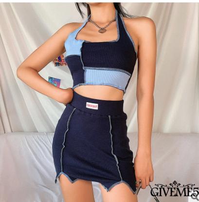 Set Áo Croptop dây + Chân Váy Ngắn Quyến Rũ Cho Nữ