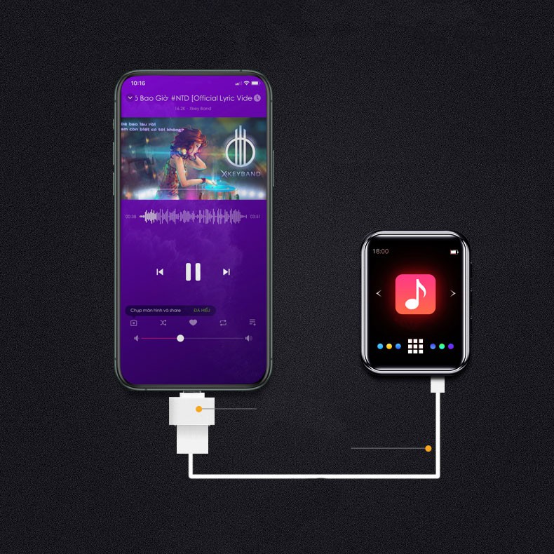 Ruizu M4 - Máy Nghe Nhạc Bluetooth, Màn Hình Cảm Ứng, Có Loa Ngoài Nhỏ Gọn