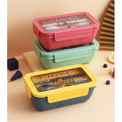 Hộp Đựng Cơm 3 Ngăn Chính Hãng LUNCH BOX Tặng Kèm Giỏ Đựng Giữ Nhiệt _Có Thể Sử Dụng Trong Lò Vi Sóng