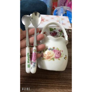 Giỏ thìa dĩa sứ Manulife
