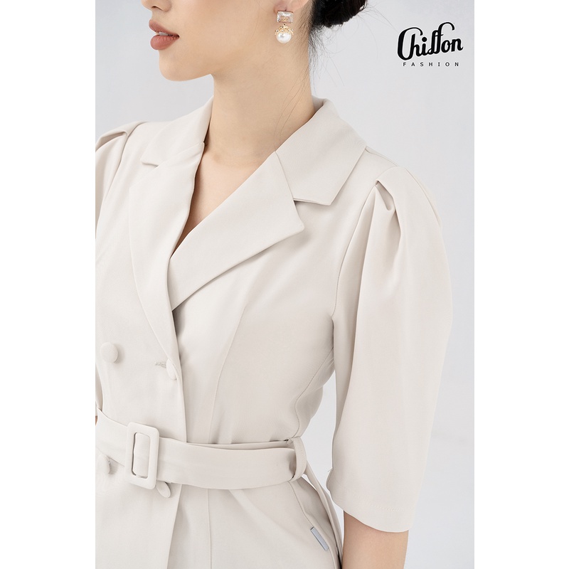Áo vest nữ cao cấp tay bồng kèm đai bọc, hàng thiết kế by Chiffon | BigBuy360 - bigbuy360.vn