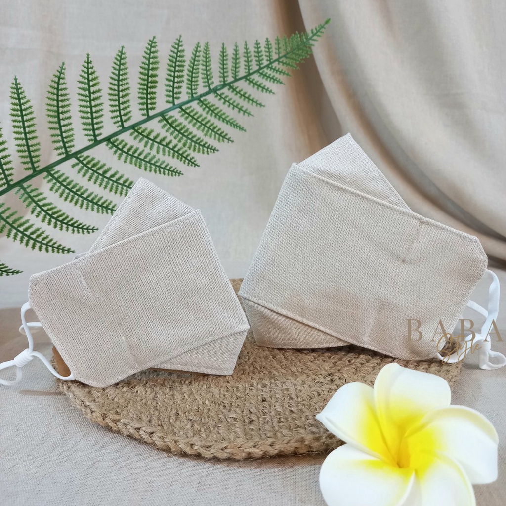 Khẩu Trang Vải Trẻ Em 3 Lớp Linen Cotton Khẩu Trang Em Bé Thời Trang Kháng Khuẩn Thoáng Mát Nhiều Màu Có Nút Điều Chỉnh