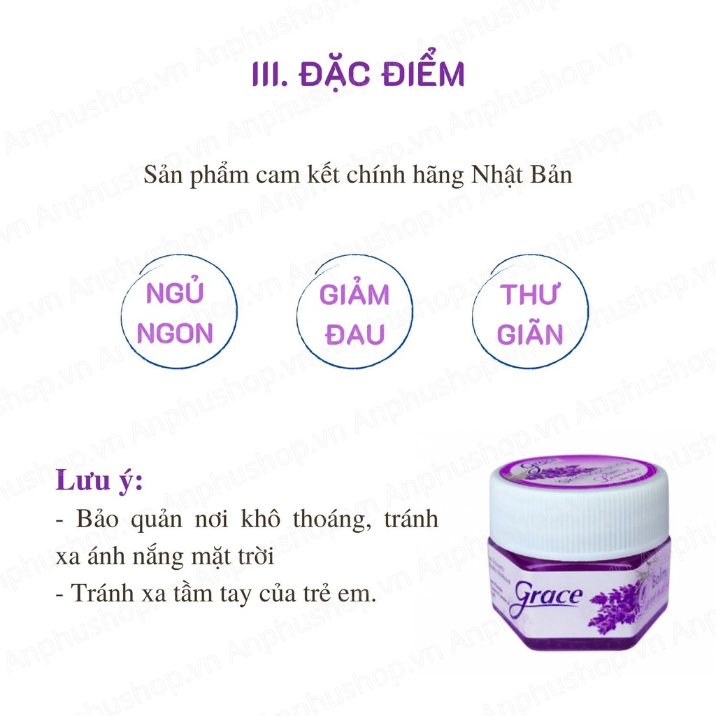 Dầu cù là giúp ngủ ngon Grace Lavender Thái Lan 20gr (Hàng chính hãng)