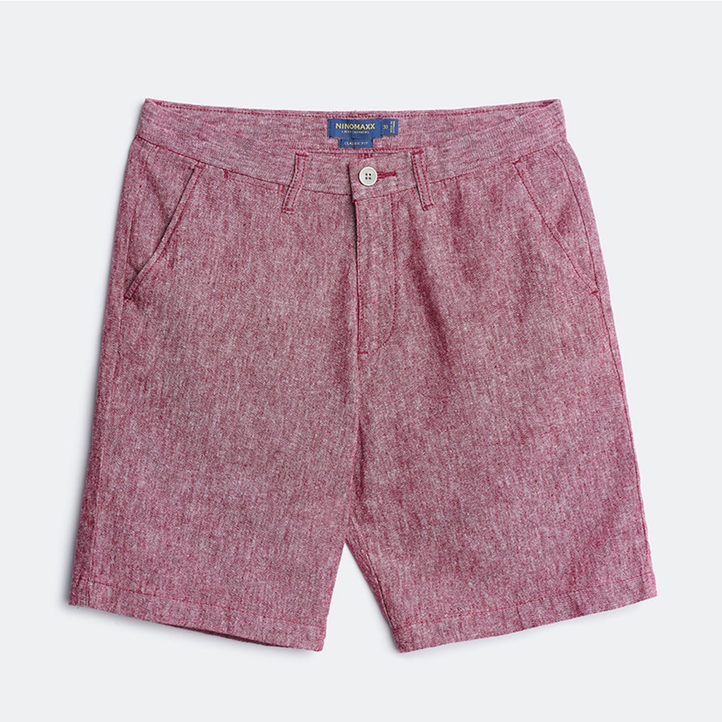 Ninomaxx Quần short Linen thời trang nam lửng 2201002