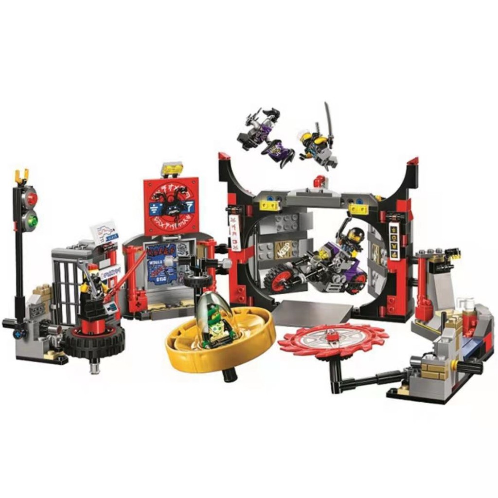 Đồ chơi lego xếp hình lắp ráp bela ninija 10804-ninja Ray đánh căn cứ ma vương