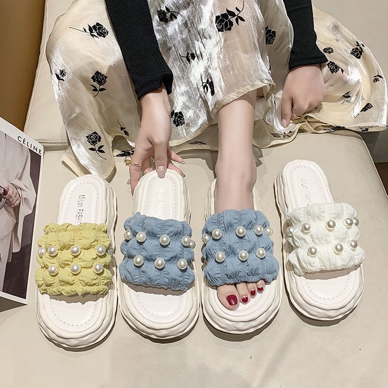 Dép Sandal Đế Dày Phong Cách Hàn Quốc Thoải Mái Thời Trang Đi Biển Hàng Mới