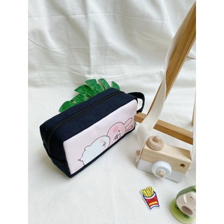 [Hình chụp thật] Bóp Viết Vải Canvas Thỏ Hồng