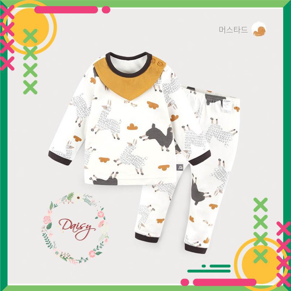 Set bộ Milk Mile xuất Hàn họa tiết con cừu