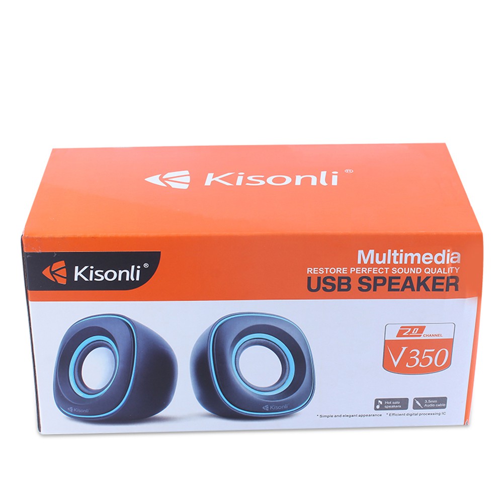 Loa vi tính 2.0 Kisonli V350 (Màu ngẫu nhiên)