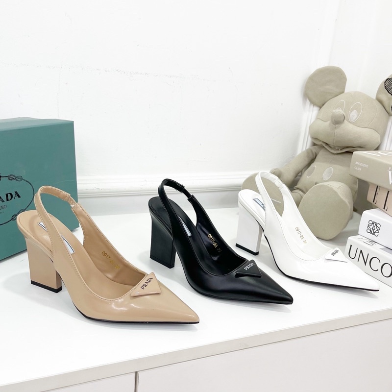 Sandal gót dẹt quai sau fullbox
