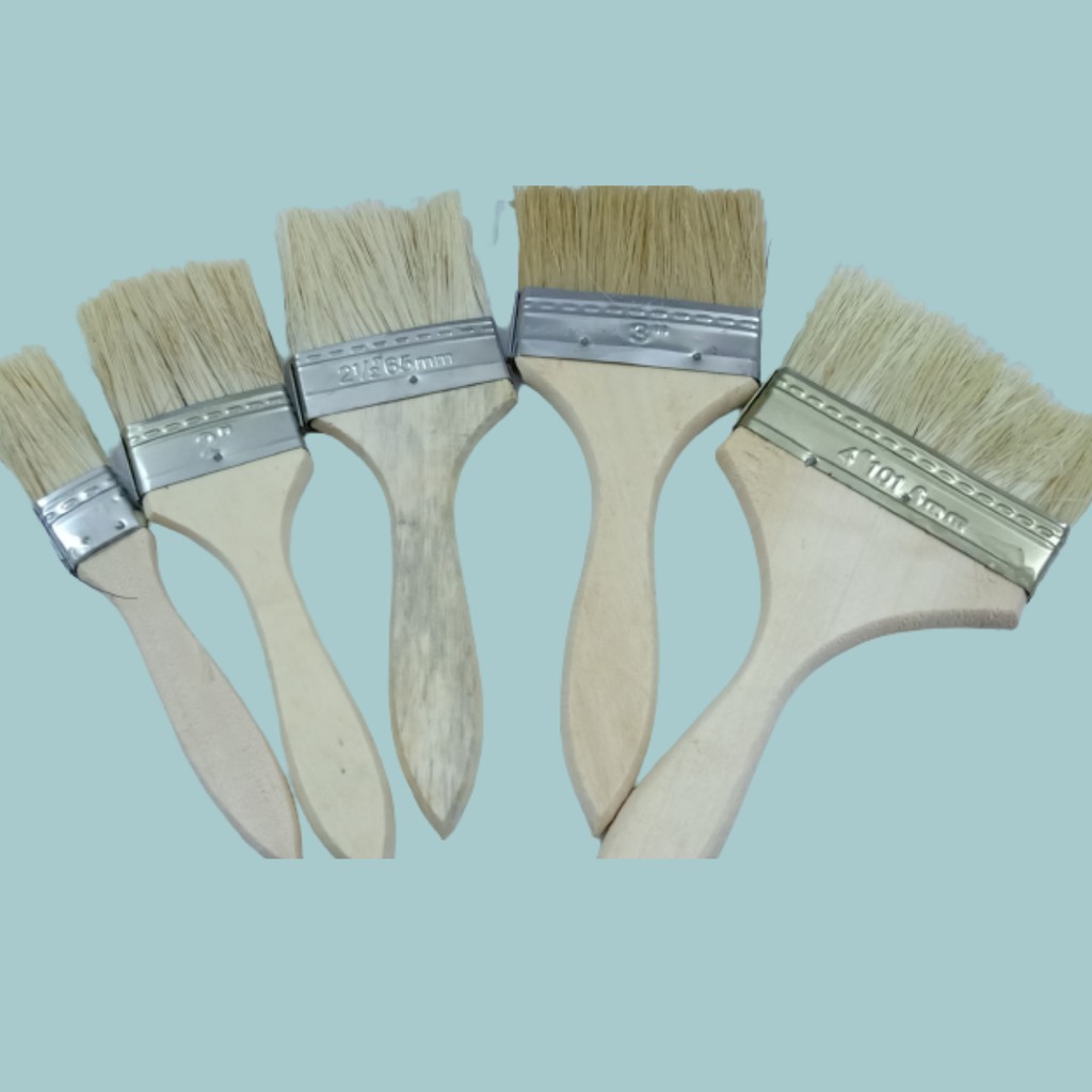 Combo 5 chổi lông heo chuyên quét sơn, quét mặt bánh mỳ, trang trí bánh