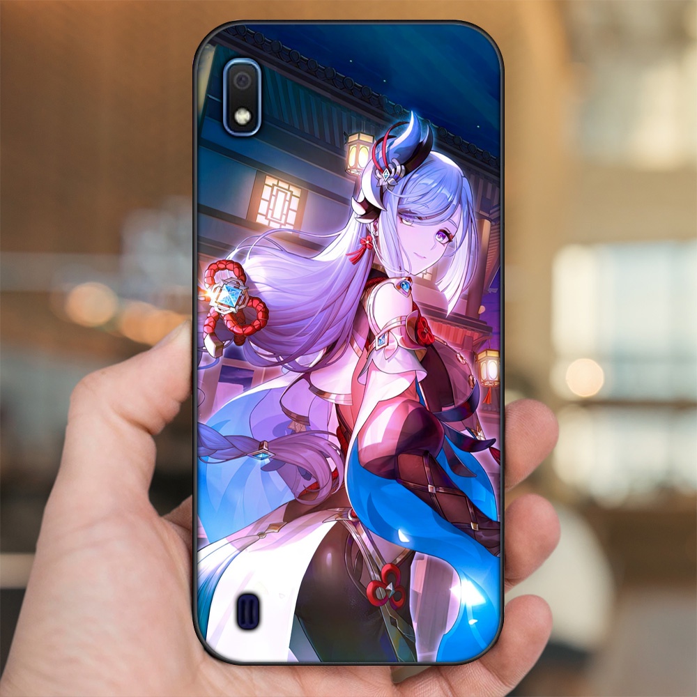 Ốp lưng Samsung A10 viền đen in hình Shenhe Genshin Impact