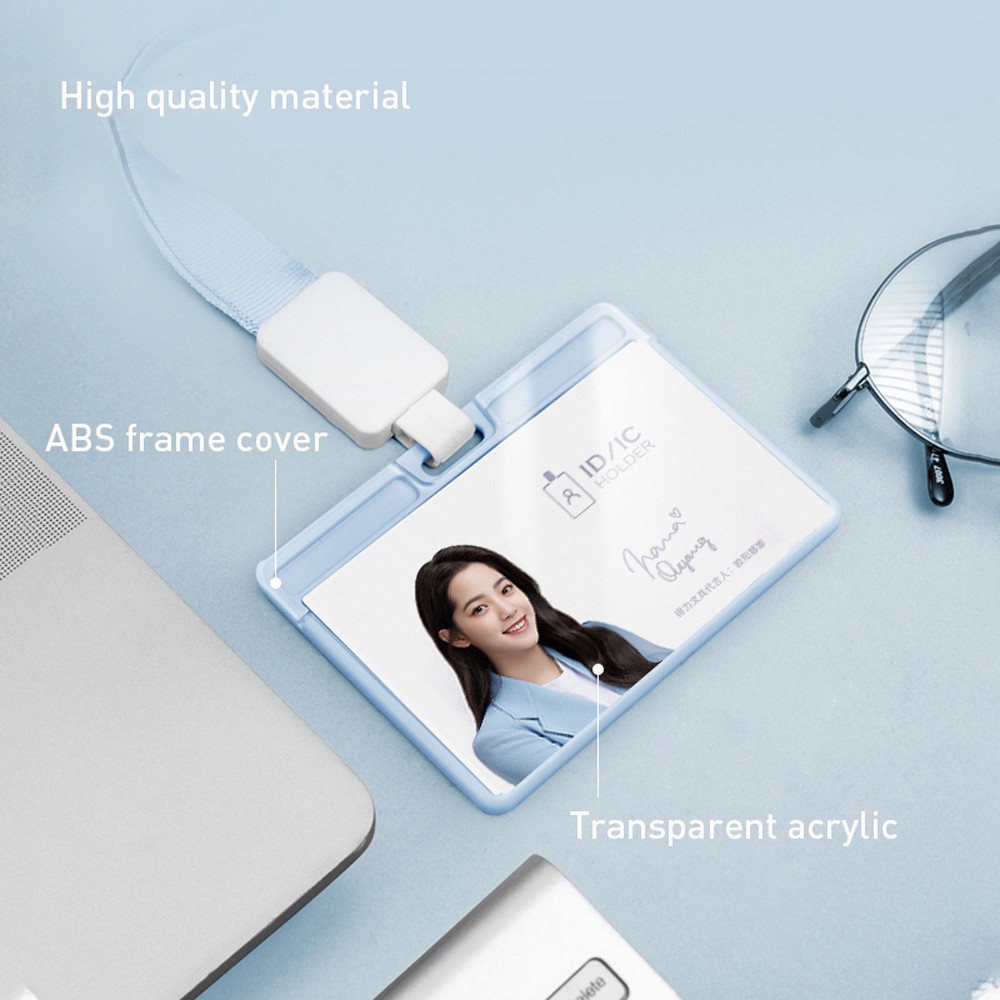 Đồ đựng thẻ trong suốt có dây đeo dành cho thẻ học sinh/ đi làm/ thẻ xe bus