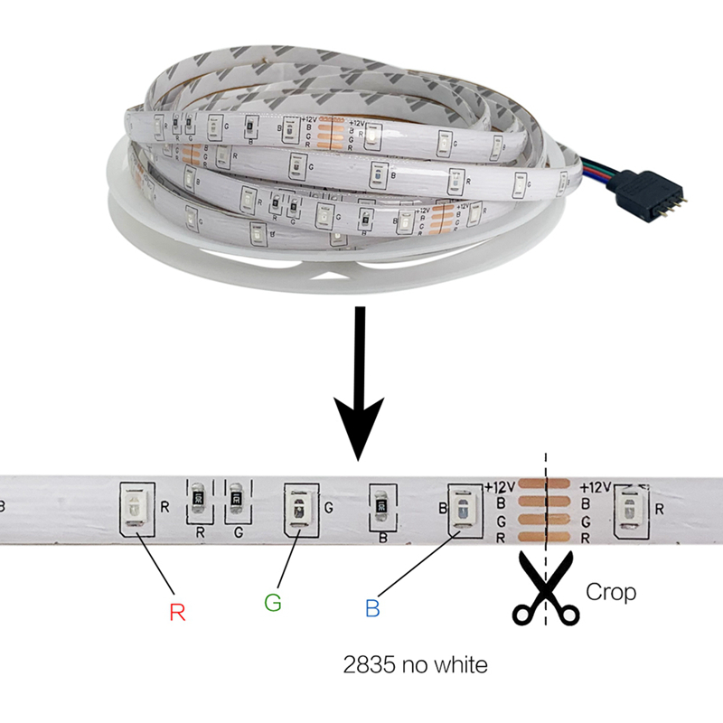 Cuộn dây đèn led trang trí có điều khiển linh hoạt 5m 10m 15m LED 2835 IP20 RGB