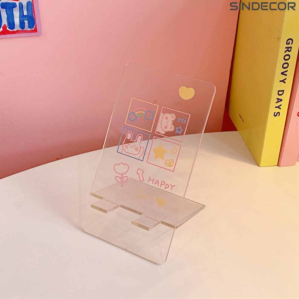Giá đỡ điện thoại để bàn có thể ghi chú todo list, decor bàn làm việc - Sindecor
