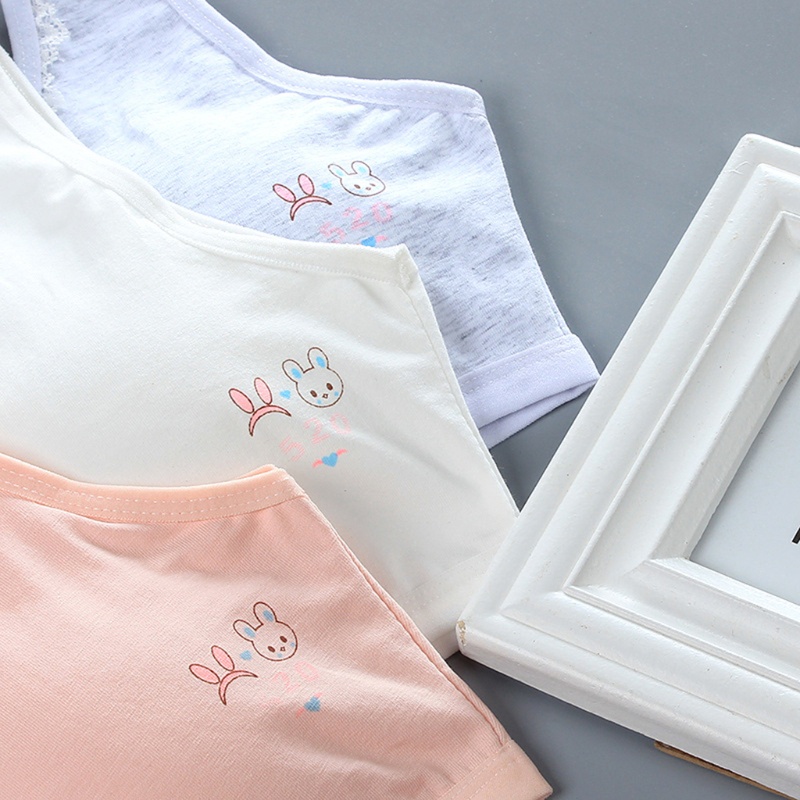 Áo Ngực Cotton Cổ Chữ U Dây Bản Rộng In Họa Tiết Hoạt Hình Cho Nữ