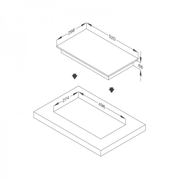 Bếp điện Từ Âm Malloca MDI 302/MDR 302