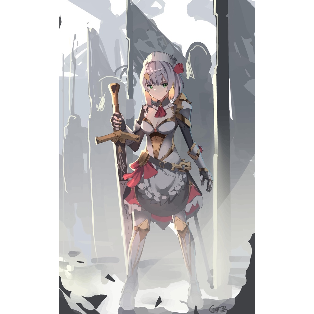Tranh Sơn Dầu Trang Trí Hình Anime (Tự Sơn)