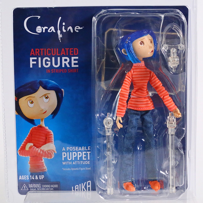 Áo Mưa 7 "ABS / PVC Cho Búp Bê Neca Coraline Sọc Vàng / San Hô