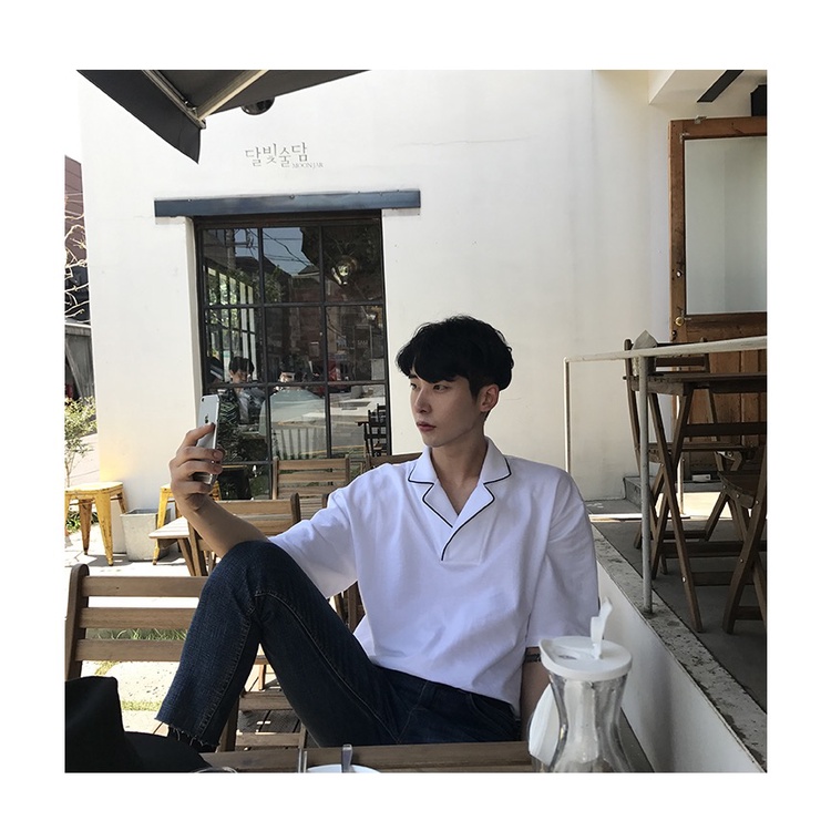 Áo Sơmi Nam Cộc Tay Cổ Bẻ Form Rộng Phong Cách Hàn Quốc Play Boys | BigBuy360 - bigbuy360.vn