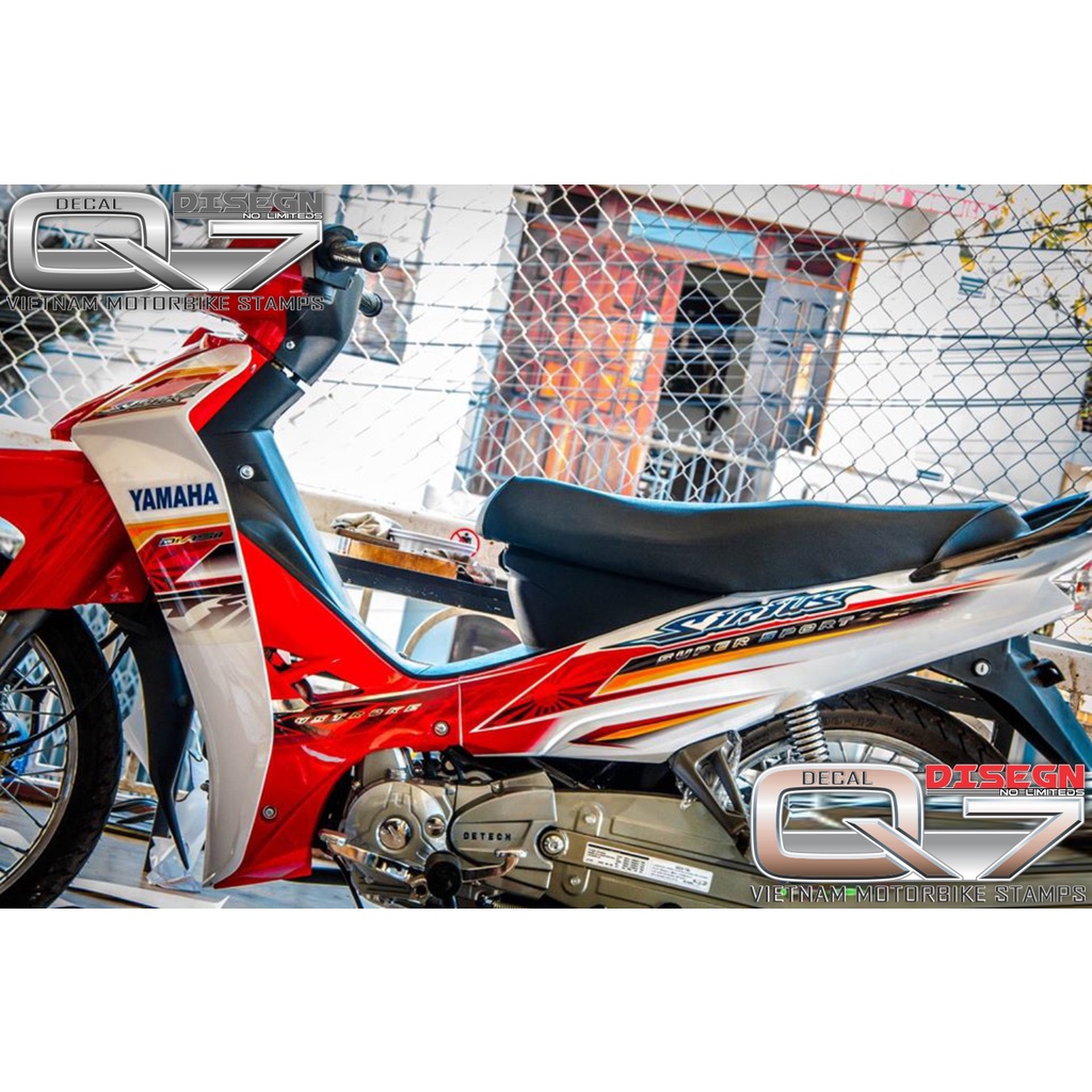 Tem Rời Sirius 110 trắng đỏ