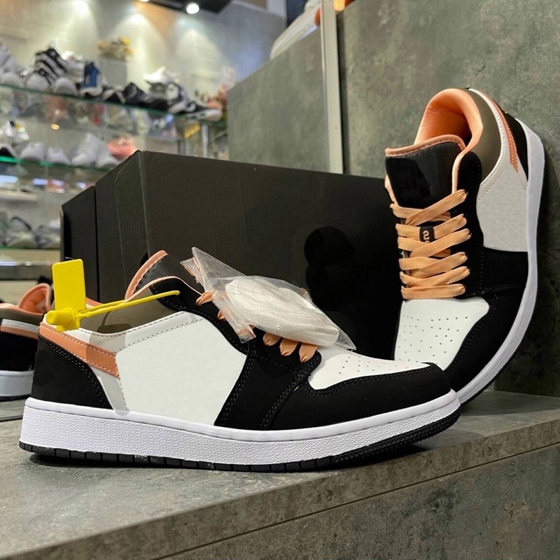 Giày Jordan Cổ Thấp Nam Nữ Sneaker JD1 Peeach Mochaa