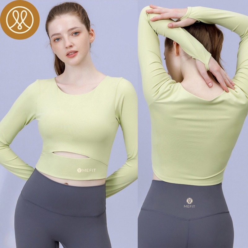 Áo thể thao dài tay croptop tập gym yoga MEFIT Jasmine top