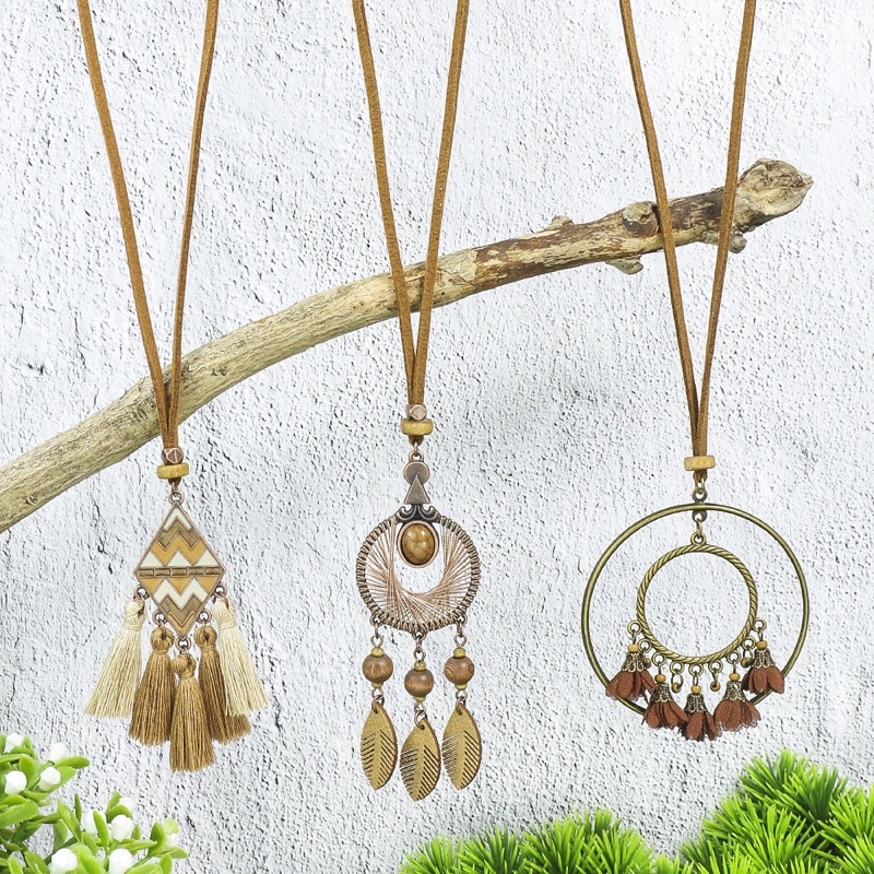 Vòng cổ boho đi biển, dây chuyền vintage cổ điển