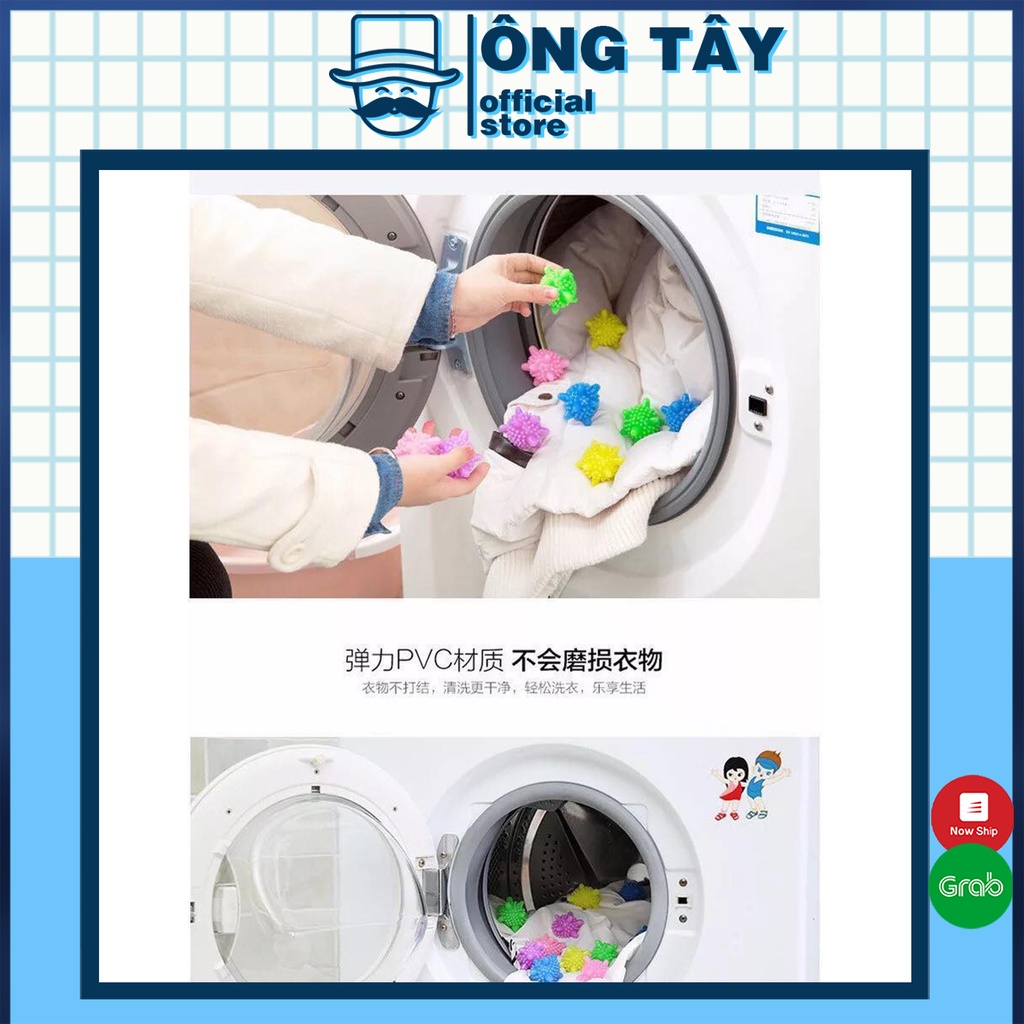 Set 5 Quả cầu gai giúp giặt sạch quần áo