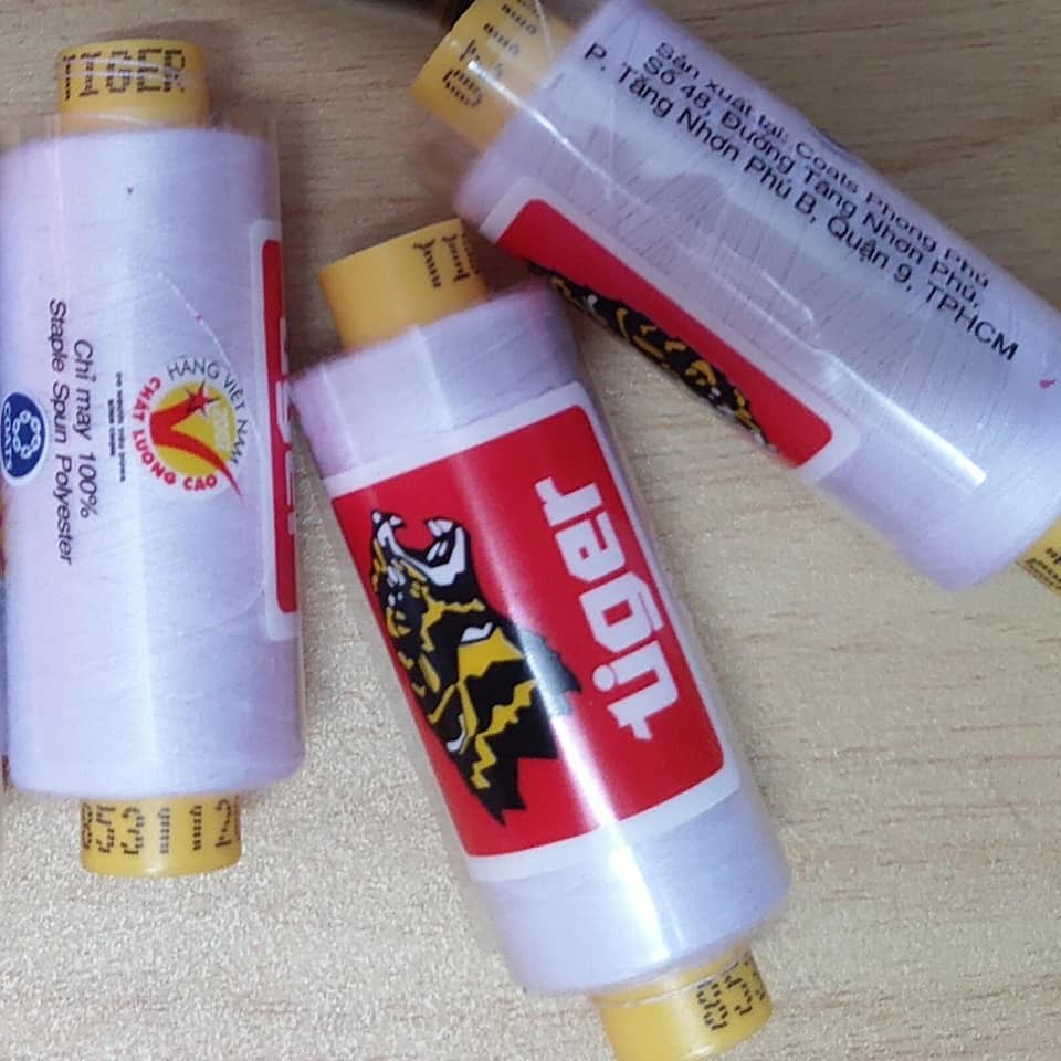 Chỉ may tiger 2 màu trắng đen giá rẻ, chỉ tiger màu | Tiệm May Bí Ngô