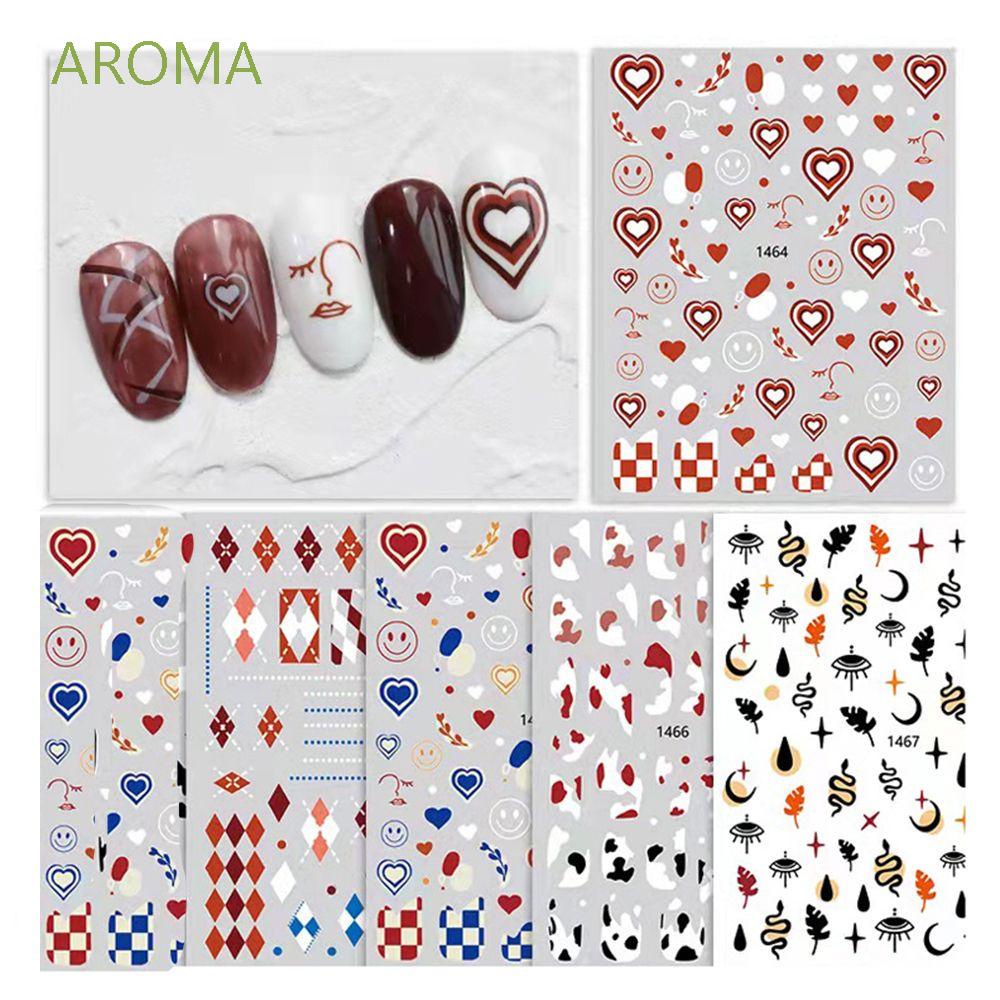 [Hàng mới về] Miếng dán trang trí móng tay hình mặt cười 3D thời trang diy