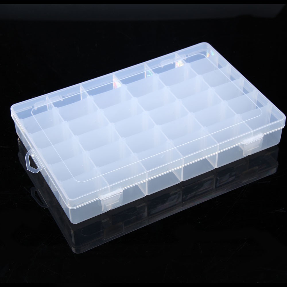 Hộp nhựa 36 ngăn có thể điều chỉnh được , dùng đựng đồ trang sức