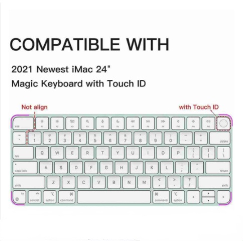Miếng Bọc Bàn Phím Silicone Chống Nước Cho iMac R5Z5 2021 24 W8V3 Magic UK F9E9 T6M0