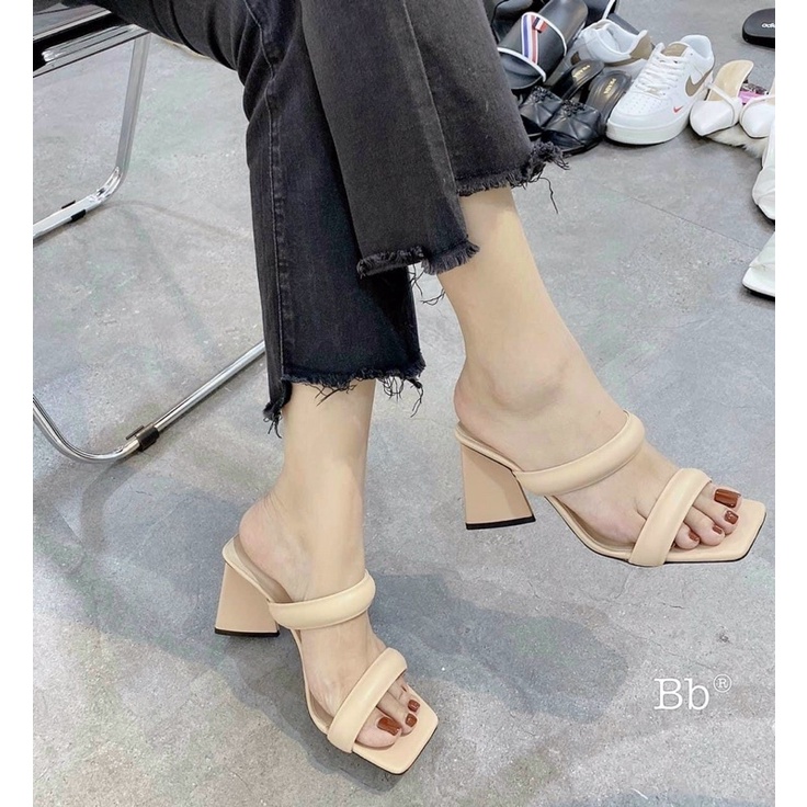 Giày cao gót tam giác 2 dây, guốc nữ đi tiệc