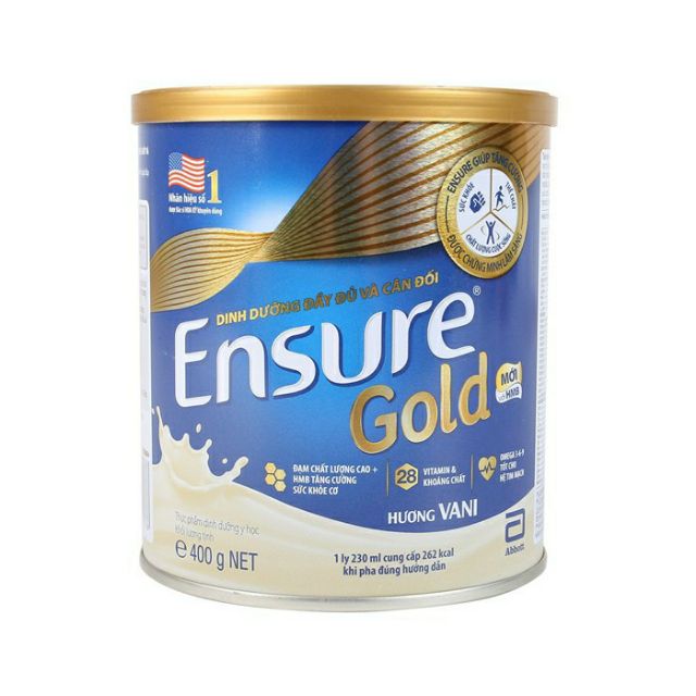 Sữa bột ensure goll hương vani lon 400g