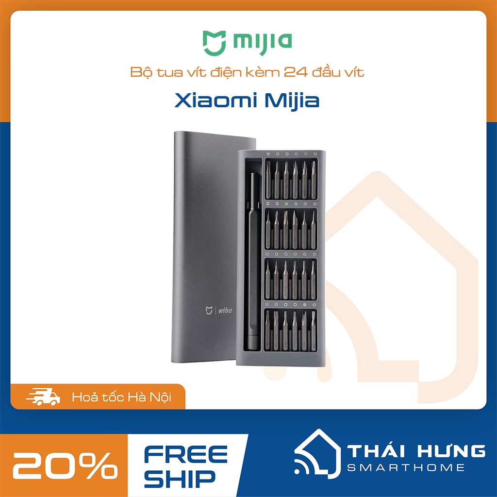 Bộ tua vít điện cỡ nhỏ Mijia kèm 24 đầu vít và hộp
