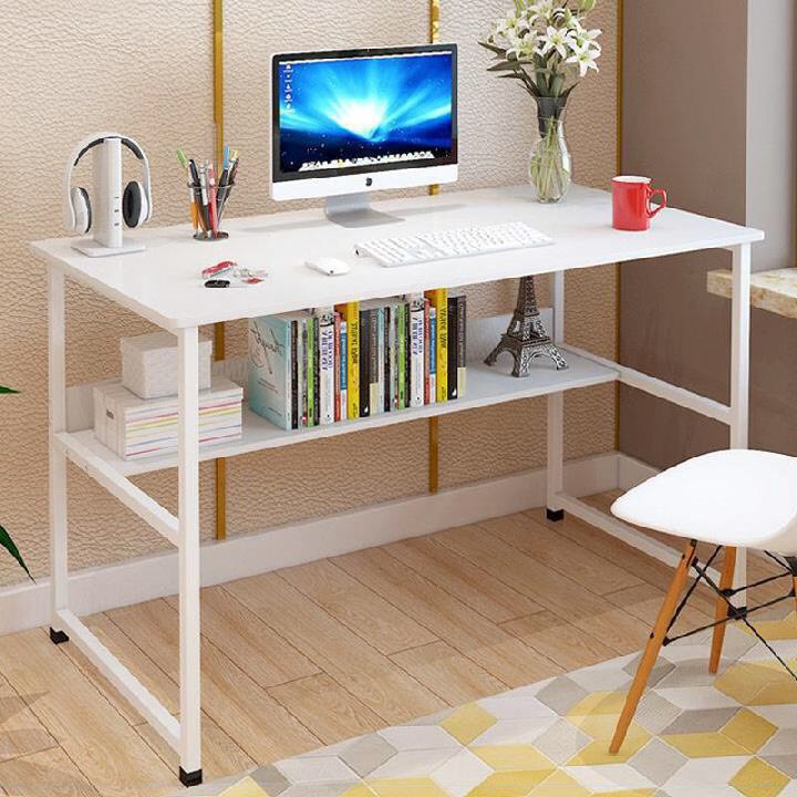 Bàn làm việc kèm giá sách cao cấp khung thép | BigBuy360 - bigbuy360.vn