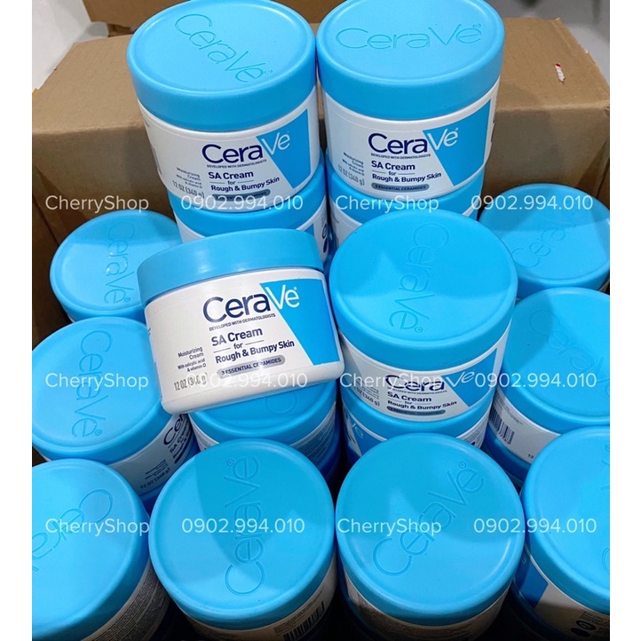 [Hàng USA]Kem dưỡng ẩm dành cho mọi loại da CeraVe SA Cream Rough &amp; Bumpy Skin (340g)