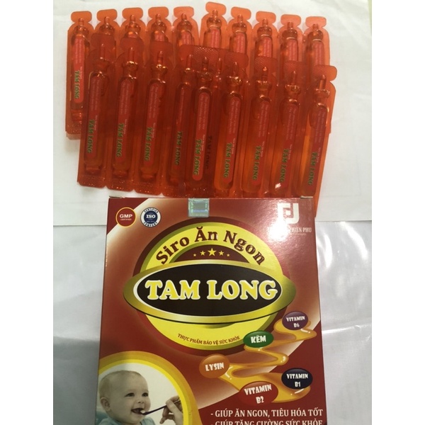 siro Ăn Ngon Tam Long yến sào cho bé dạng ống (hộp 20 ống)