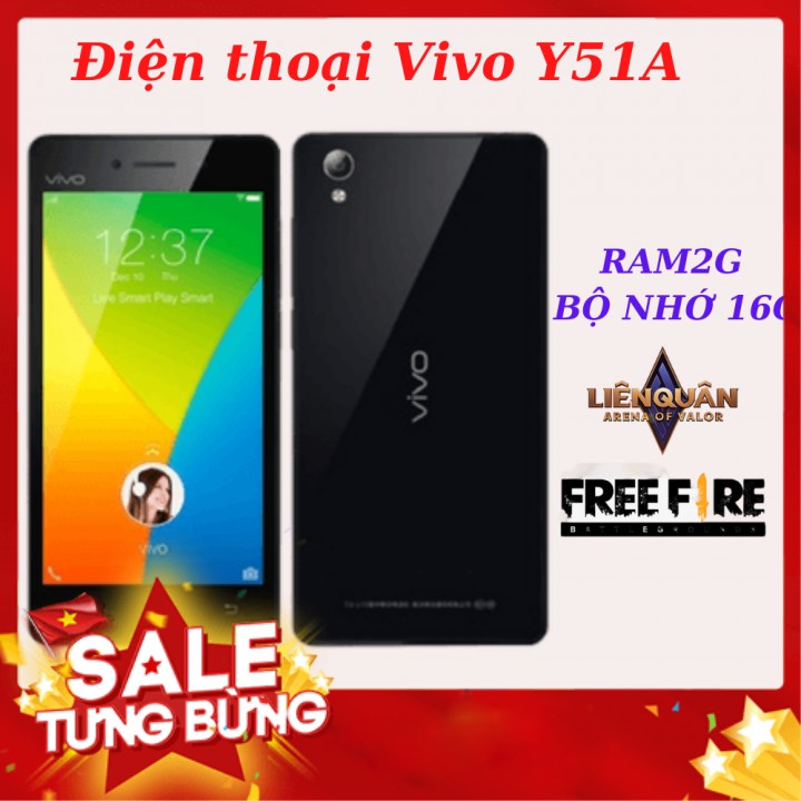 [Mã 2611DIENTU500K hoàn 7% đơn 300K] [GIÁ SỐC]Điện thoại cảm ứng Vivo Y51 chơi liên quân zalo/fb/tiktok máy đẹp