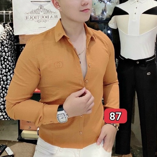Áo Sơ Mi Nam, Áo Sơ Mi Dài Tay Cao Cấp, Áo Sơ Mi Nam Trơn Vải Đũi Thoáng Mát, Phong Cách Thời Trang DieuLinh Fashion
