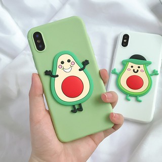 FREESHIP 50K__Ốp Dẻo Iphone 6/6s 6/6sp 7/8p X/xs Xsmax, Ốp Lưng Oppo A1K A59 A1k Hình Quả Bơ Xanh Hài Hước BX01