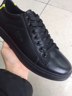 Giày lacoste đen viền xanh