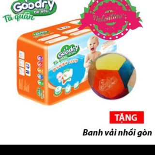 (Bỉm Goodry 2 bịch tặng kèm trái banh) tã quần Goodry M42 L38 XL34 XXL30. Goodry