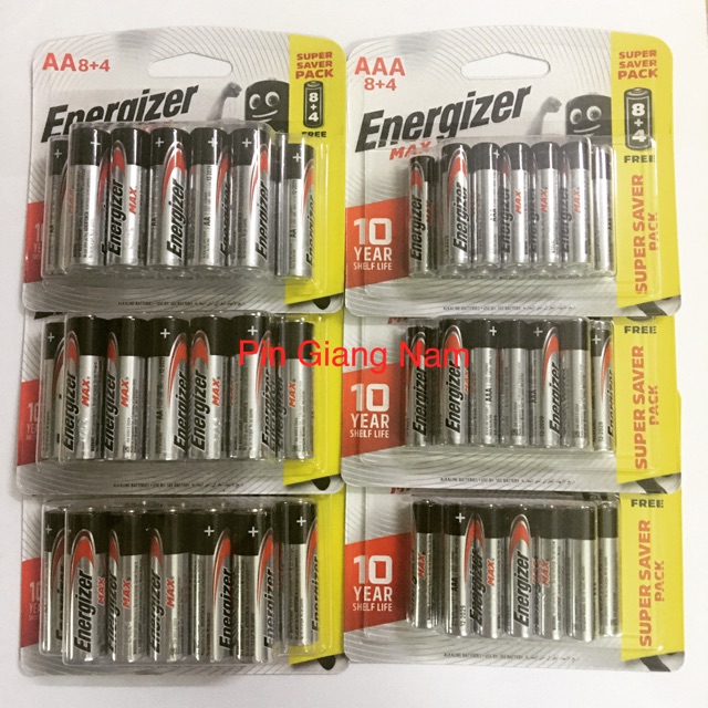 Combo 36 viên pin AA Enegizer và 36 viên pin AAA Energizer