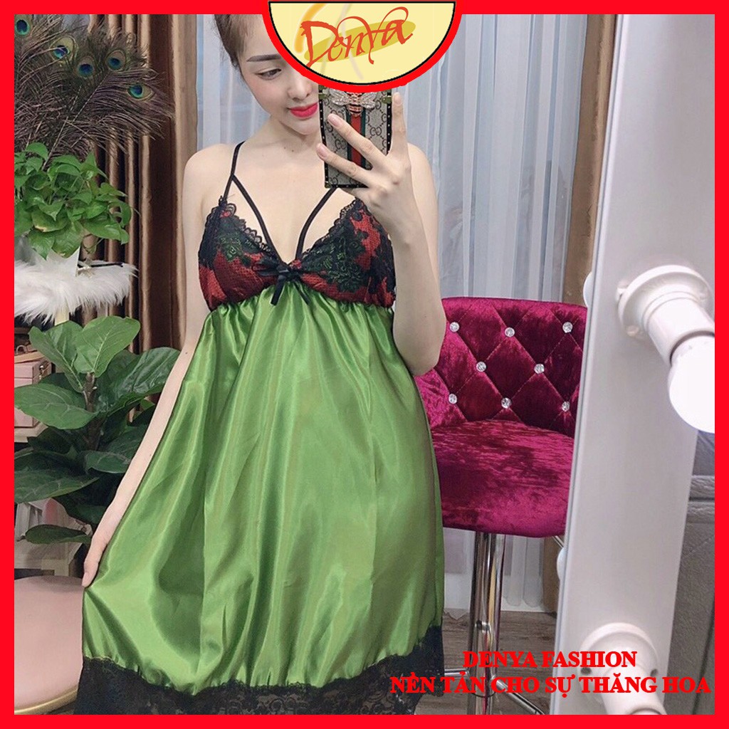 Váy ngủ sexy ️🍀 FREE SHIP ️🍀 Đầm ngủ dáng ôm nhiều màu, chất phi lụa phối ren ở tà mềm mịn, quyến rủ, D6 | WebRaoVat - webraovat.net.vn